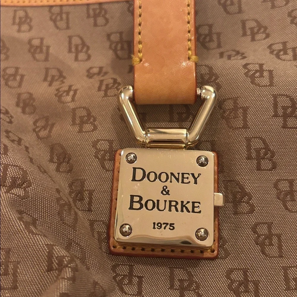 Dooney & Bourke Brown Monogrammed Women's Bucket Hobo Bag